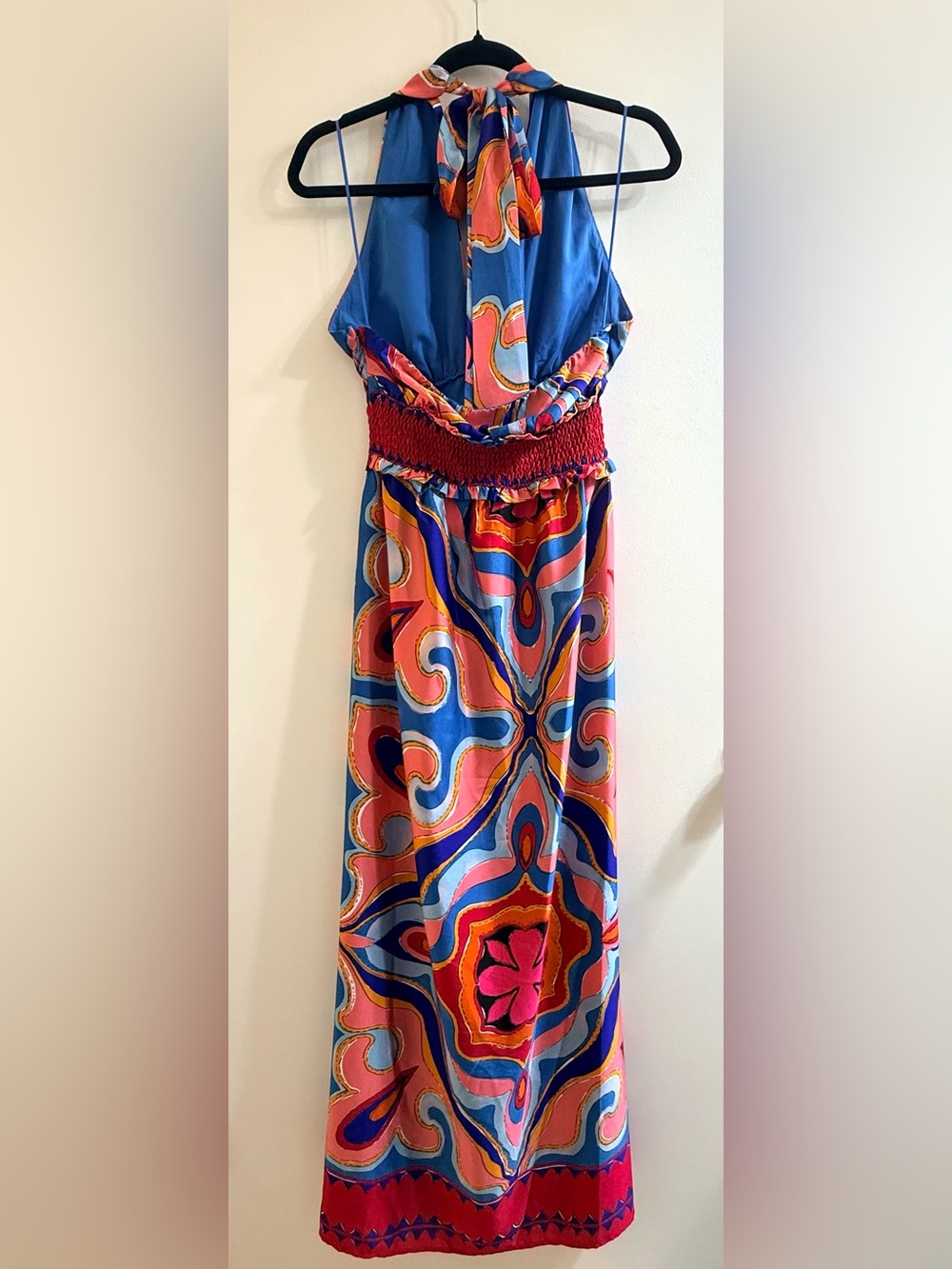 Sugarlips NWT Vibrant Retro Abstract Halter Maxi Dress - Size S - Picture 6 of 16